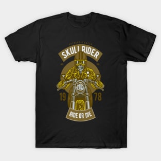 1978 Old Skeleton Rider Aunthentic Racer T-Shirt